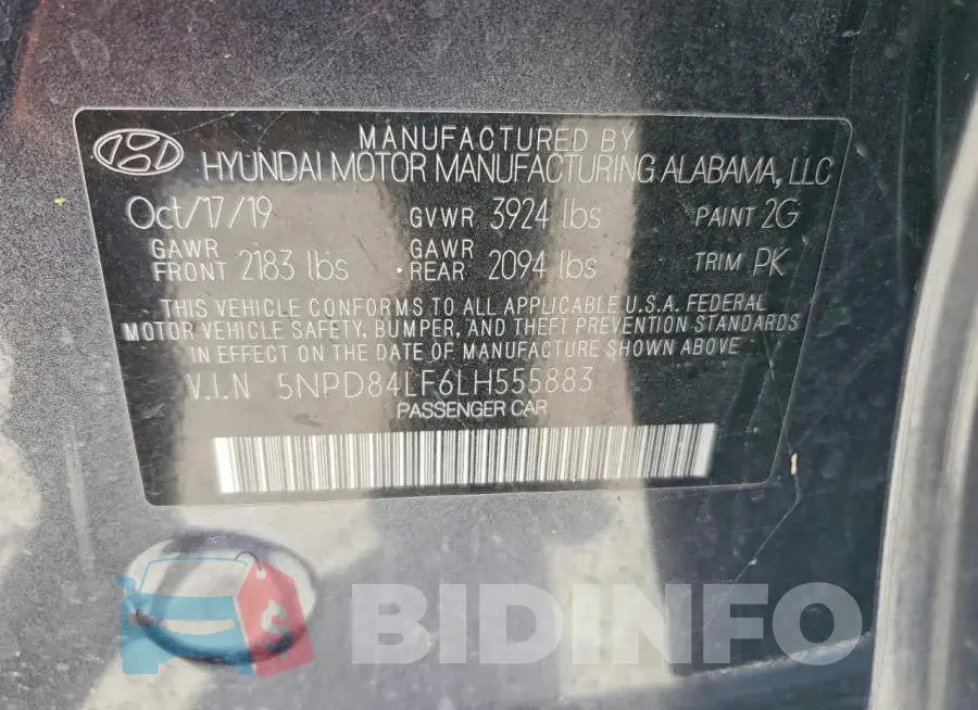 5NPD84LF6LH555883 Photo# 13