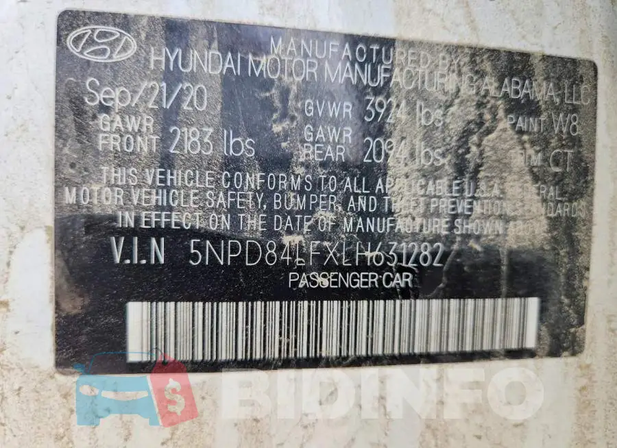 5NPD84LFXLH631282 Photo# 13