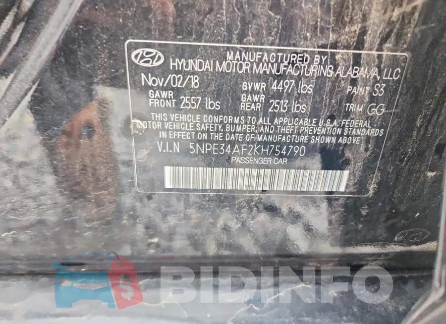 5NPE34AF2KH754790 Photo# 12