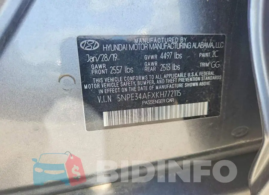 5NPE34AFXKH772115 Photo# 13