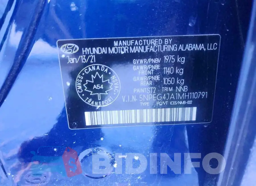 5NPEG4JA1MH110791 Photo# 12