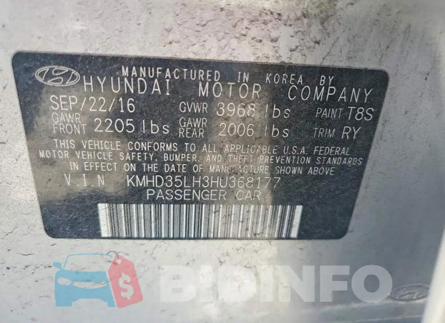 KMHD35LH3HU368177 Photo# 12