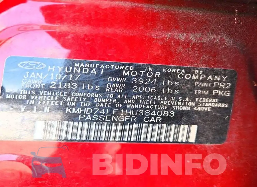 KMHD74LF1HU384083 Photo# 13