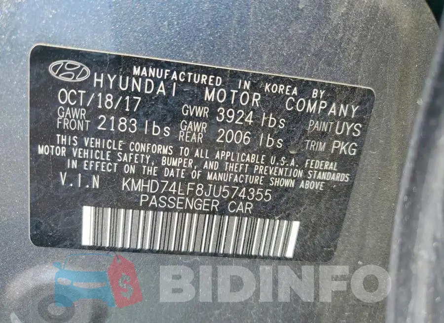 KMHD74LF8JU574355 Photo# 12
