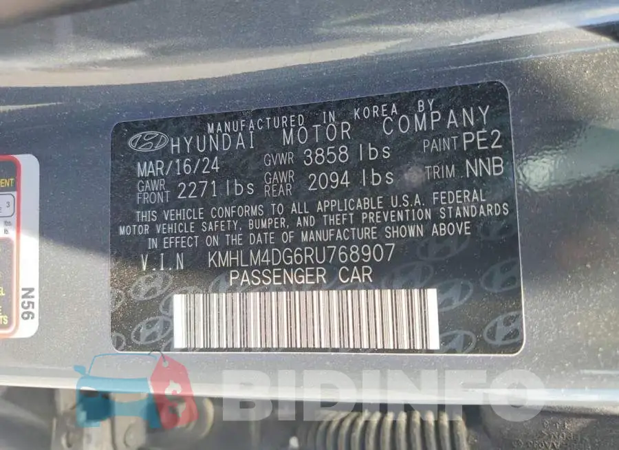 KMHLM4DG6RU768907 Photo# 12