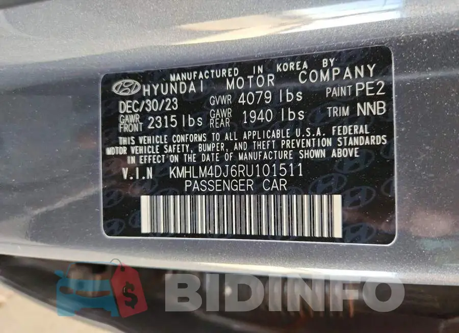 KMHLM4DJ6RU101511 Photo# 13