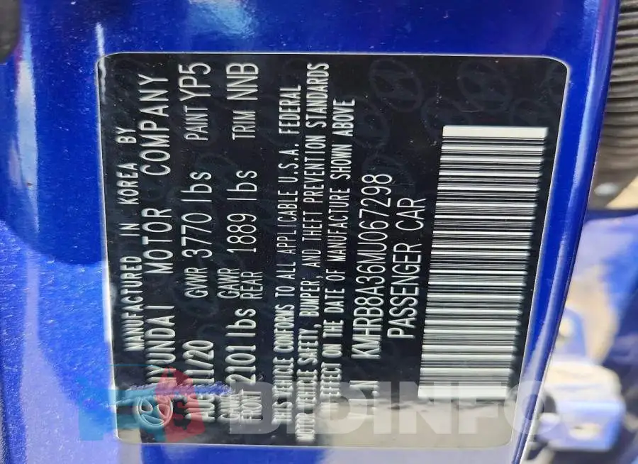 KMHRB8A36MU067298 Photo# 13