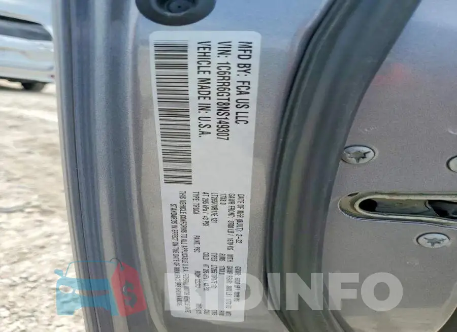 1C6RR6GT8NS149307 Photo# 12