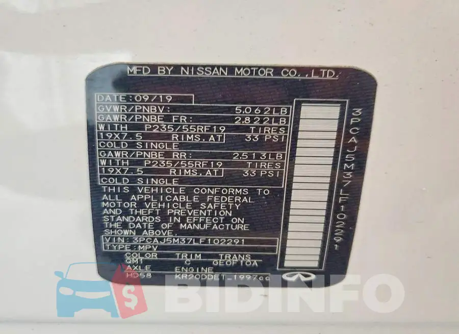 3PCAJ5M37LF102291 Photo# 13