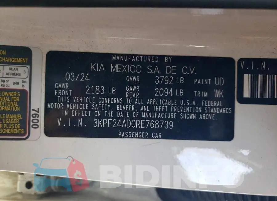 3KPF24AD0RE768739 Photo# 12