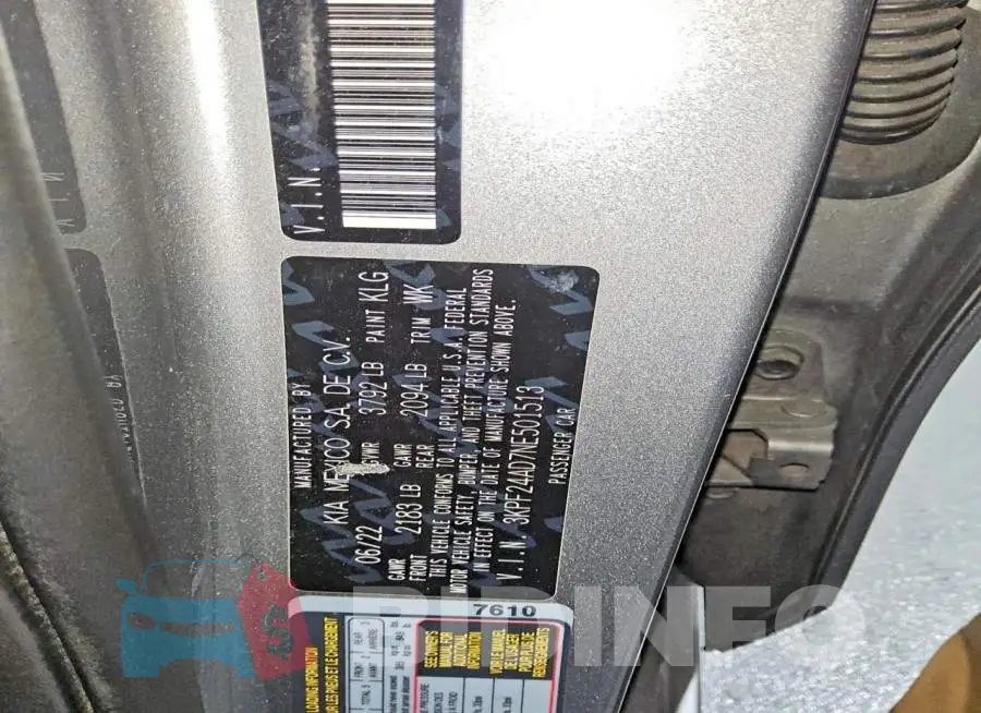 3KPF24AD7NE501513 Photo# 12