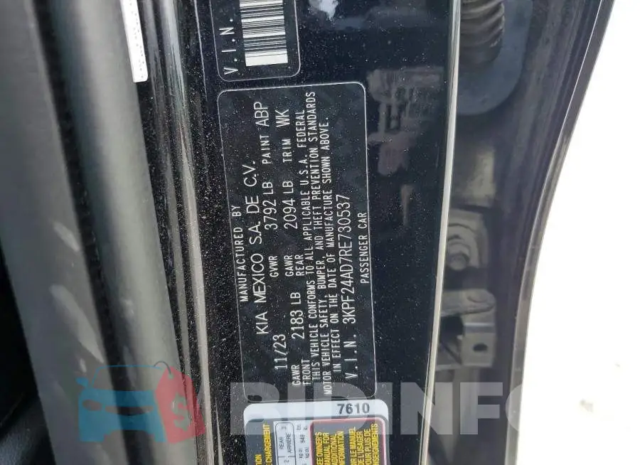 3KPF24AD7RE730537 Photo# 12