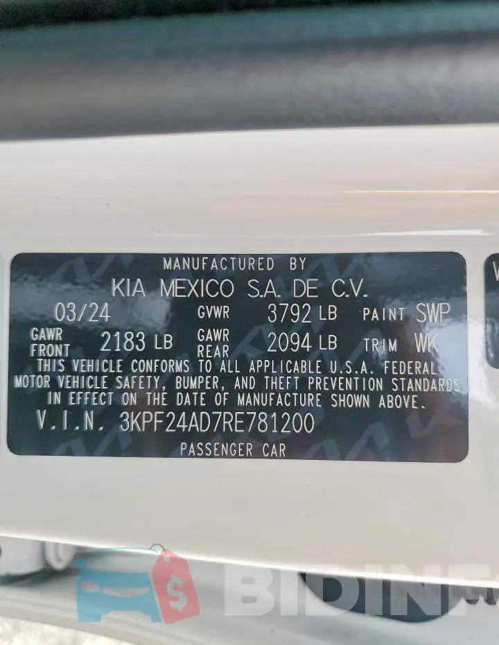 3KPF24AD7RE781200 Photo# 12