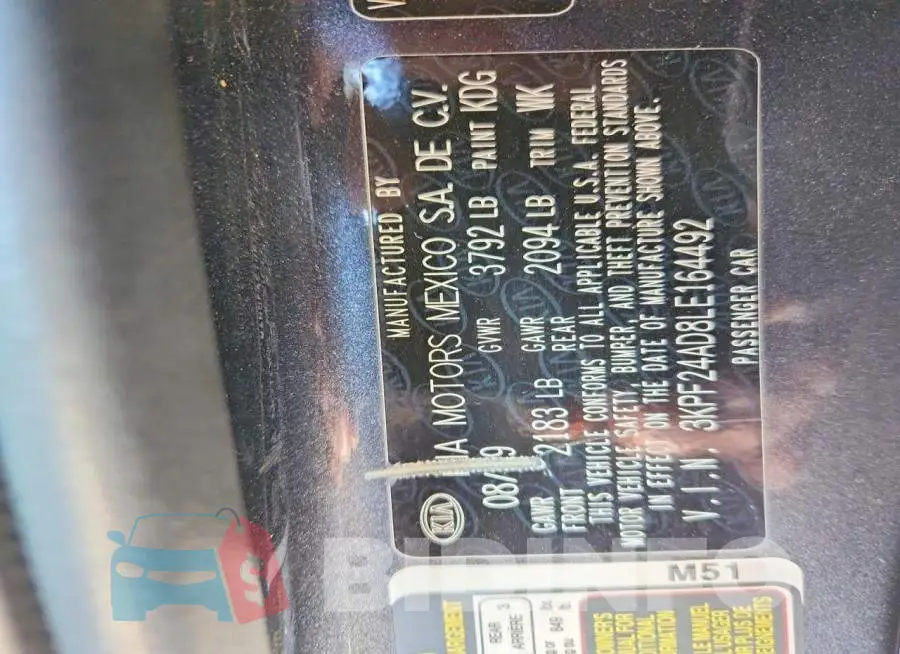 3KPF24AD8LE164492 Photo# 12