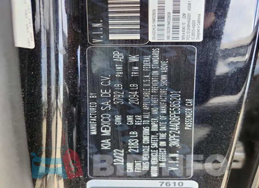 3KPF24AD8PE585201 Photo# 12