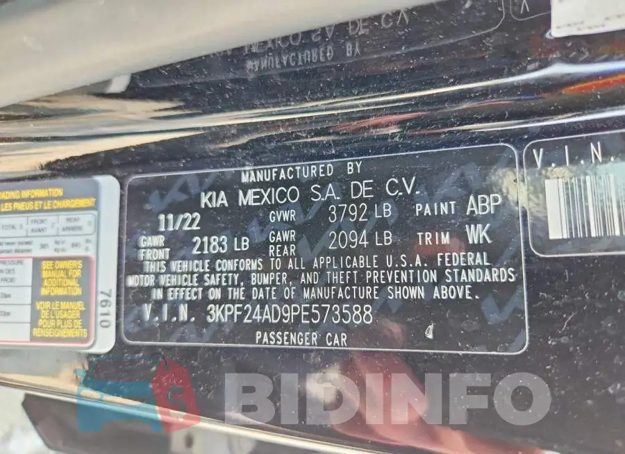 3KPF24AD9PE573588 Photo# 13