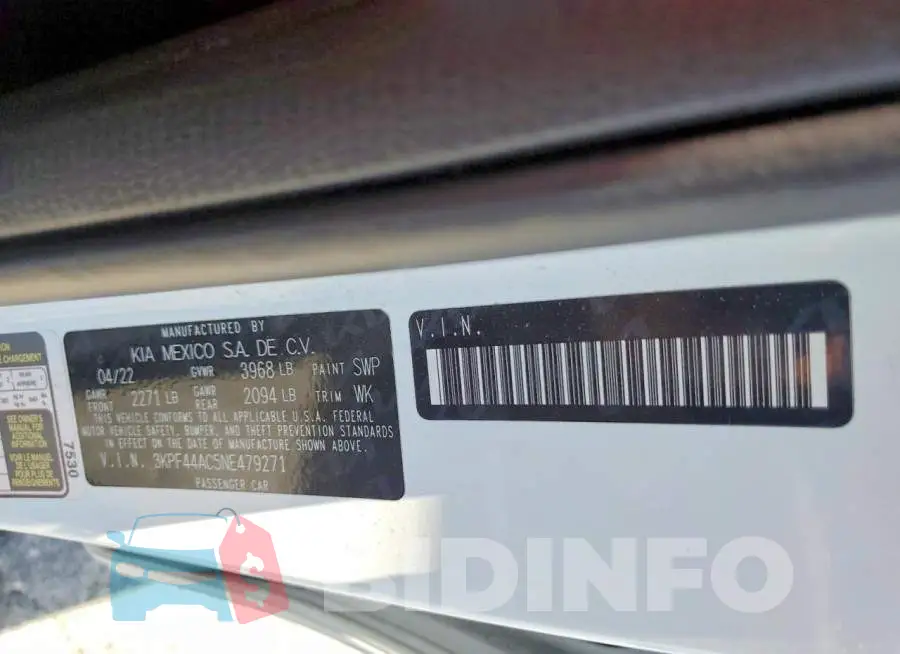 3KPF44AC5NE479271 Photo# 12