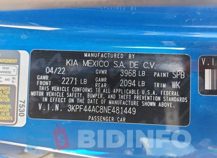 3KPF44AC8NE481449 Photo# 12