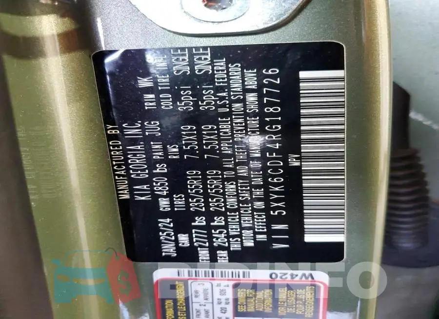 5XYK6CDF4RG187726 Photo# 13