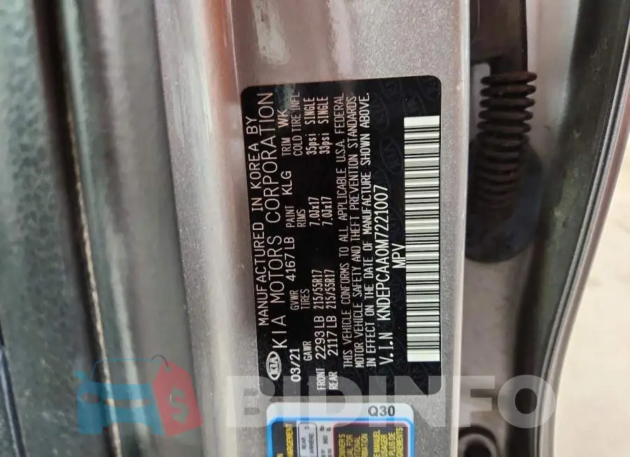 KNDEPCAA0M7221007 Photo# 14