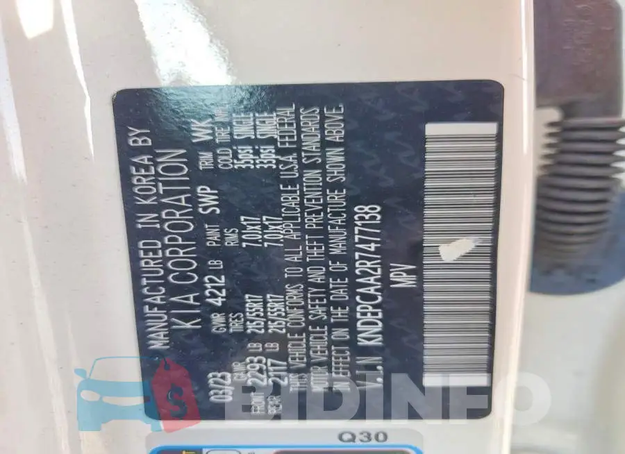 KNDEPCAA2R7477138 Photo# 13