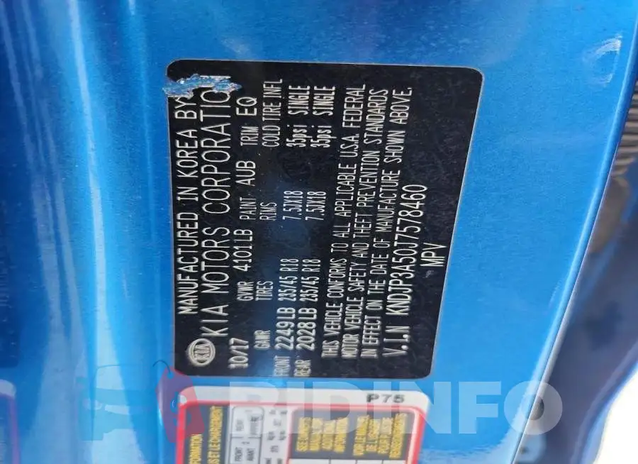 KNDJP3A50J7578460 Photo# 12
