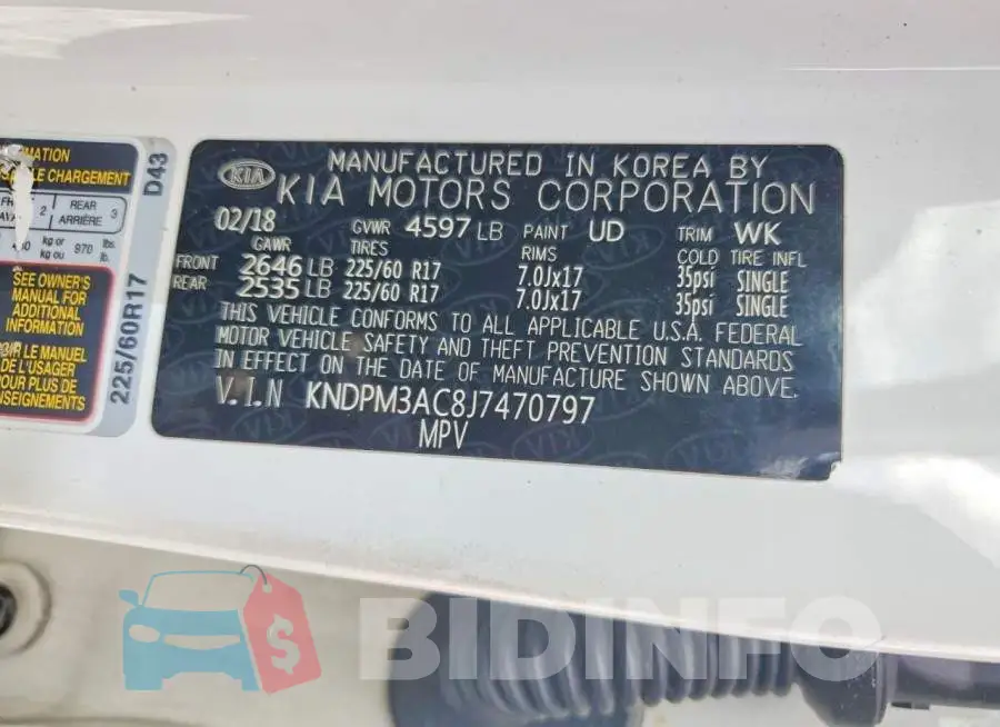 KNDPM3AC8J7470797 Photo# 13