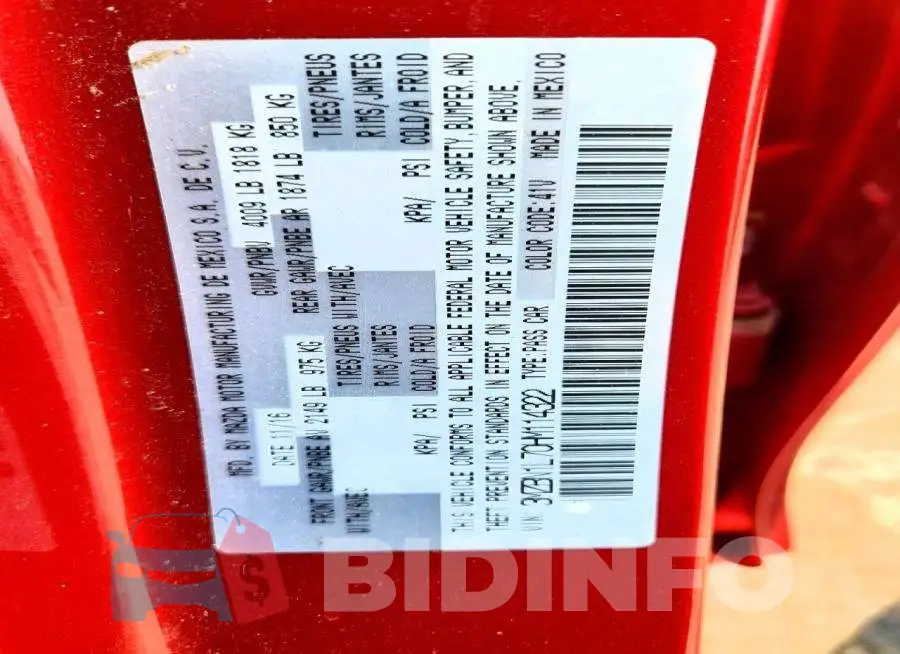 3MZBN1L70HM114322 Photo# 12