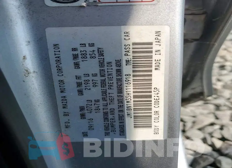 JM1BN1M35H1116918 Photo# 12