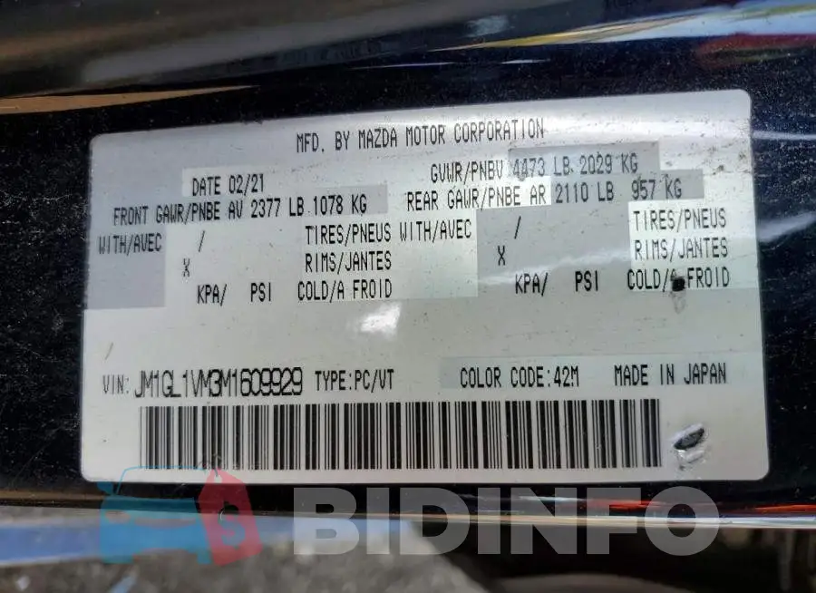 JM1GL1VM3M1609929 Photo# 13