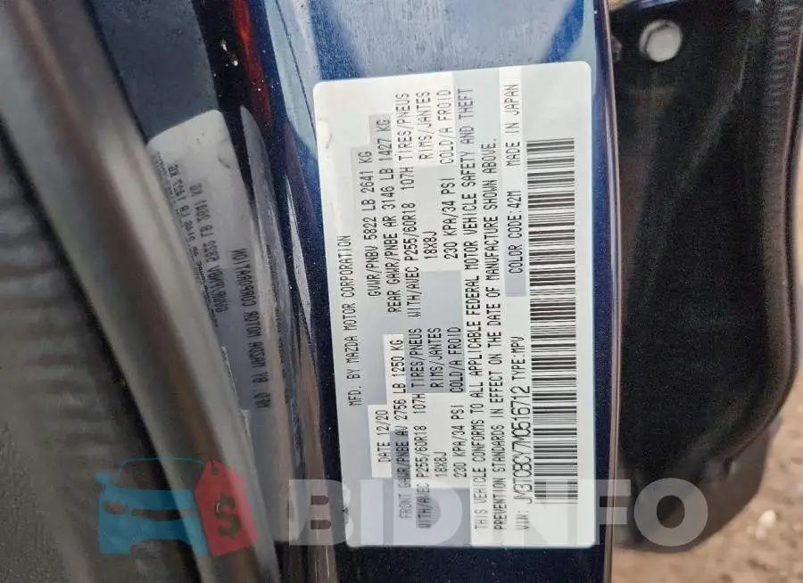 JM3TCBCY7M0516712 Photo# 13
