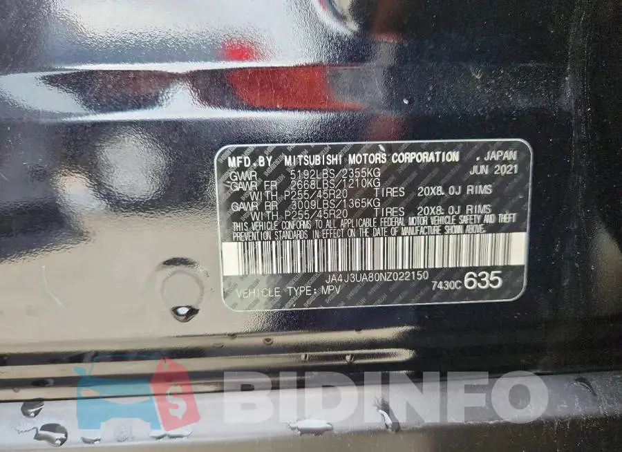 JA4J3UA80NZ022150 Photo# 12