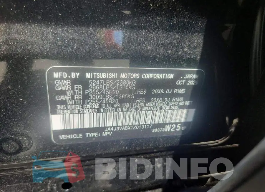 JA4J3VABXTZ010117 Photo# 13