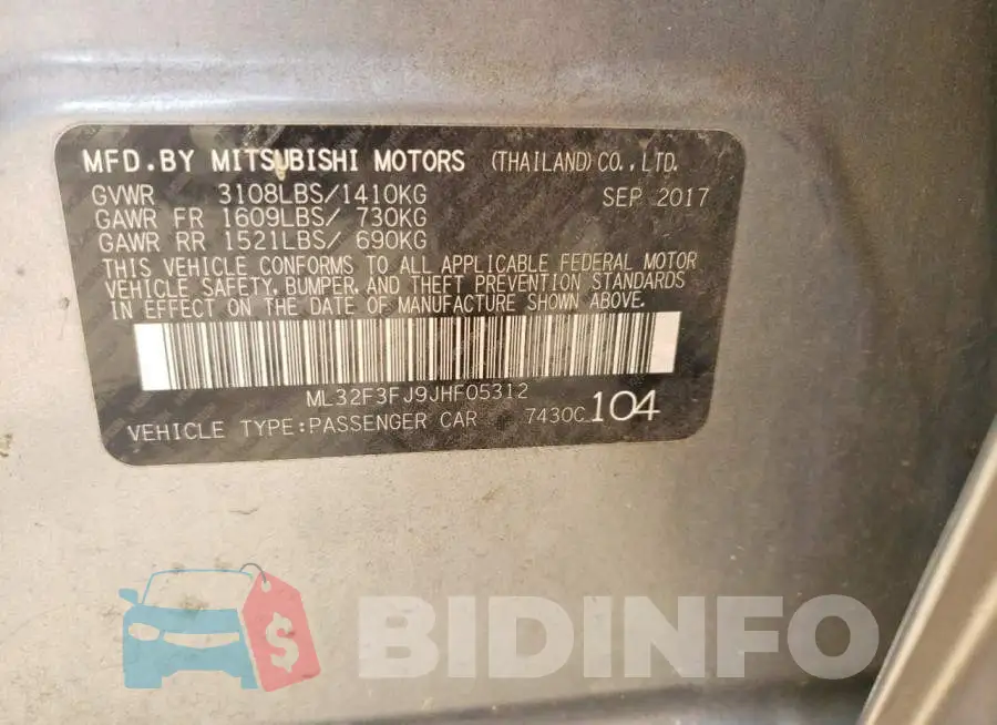 ML32F3FJ9JHF05312 Photo# 12