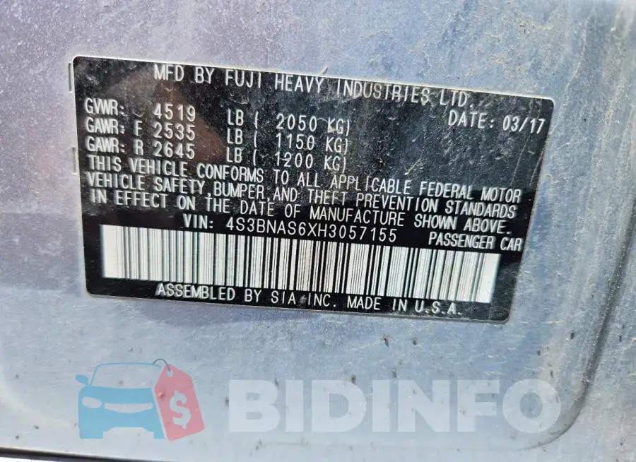 4S3BNAS6XH3057155 Photo# 13