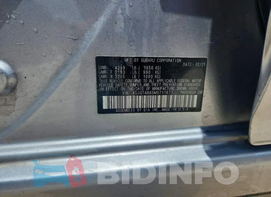 4S3GTAB65M3711677 Photo# 12