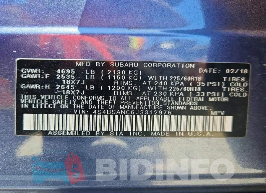 4S4BSANC6J3312976 Photo# 13