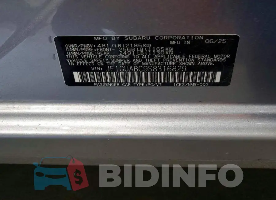 JF1GUABC9S8316829 Photo# 12