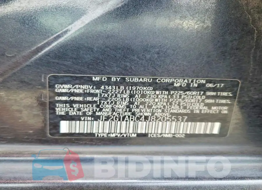 JF2GTABC4J8205537 Photo# 13