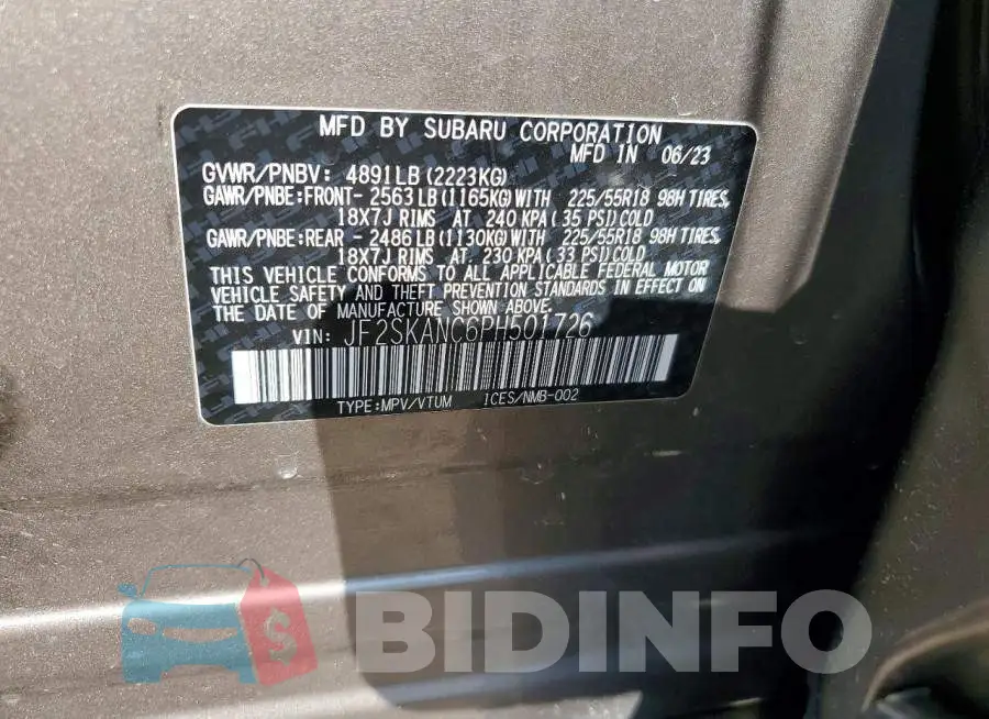 JF2SKANC6PH501726 Photo# 12