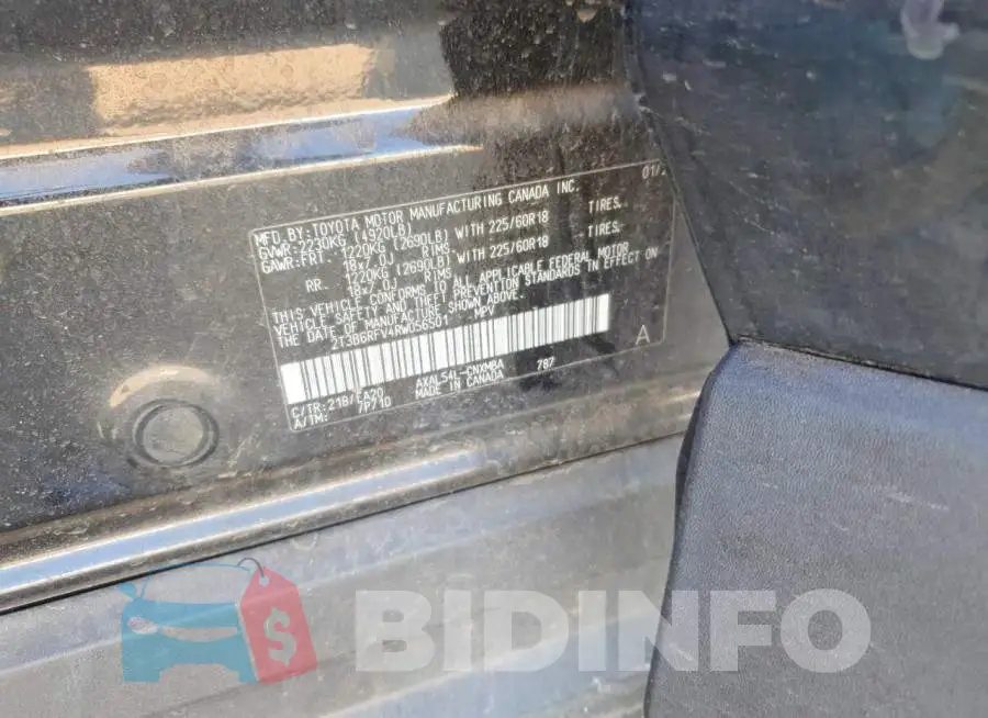 2T3B6RFV4RW056501 Photo# 12