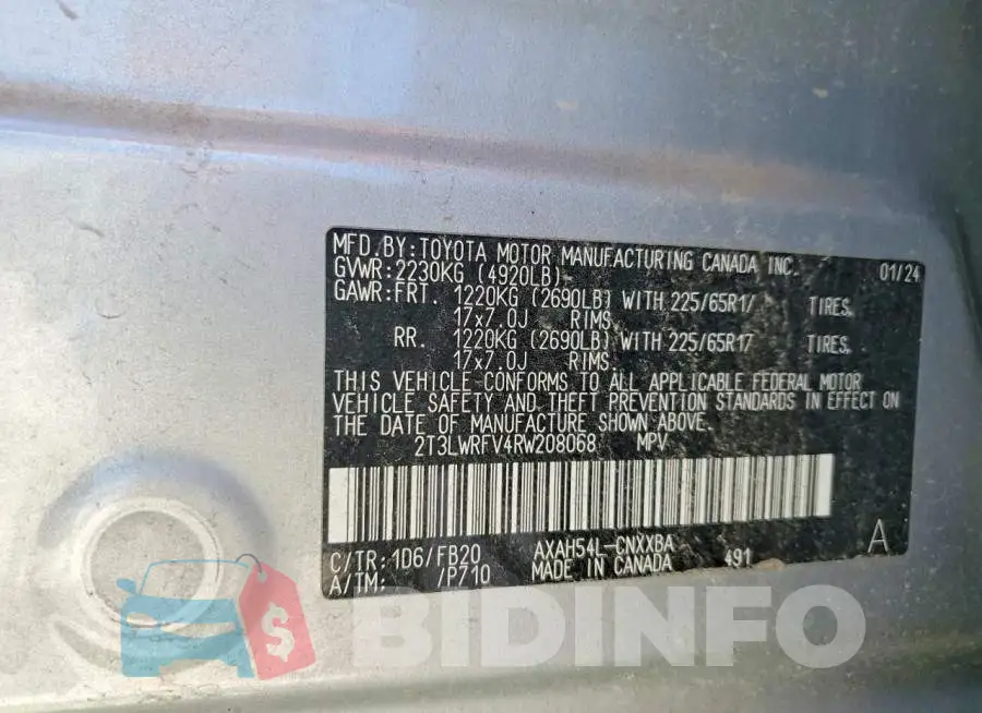 2T3LWRFV4RW208068 Photo# 12