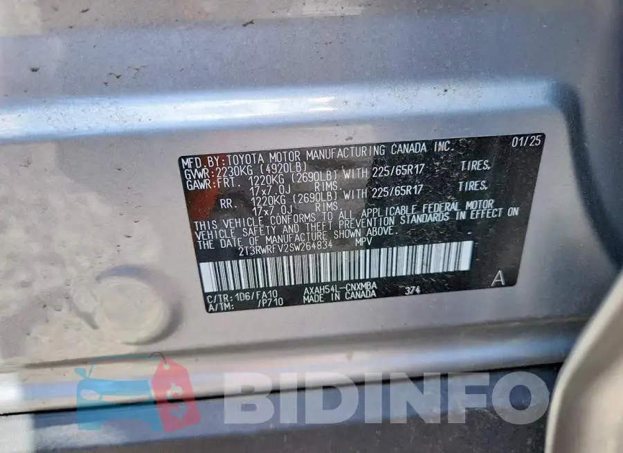 2T3RWRFV2SW264834 Photo# 13