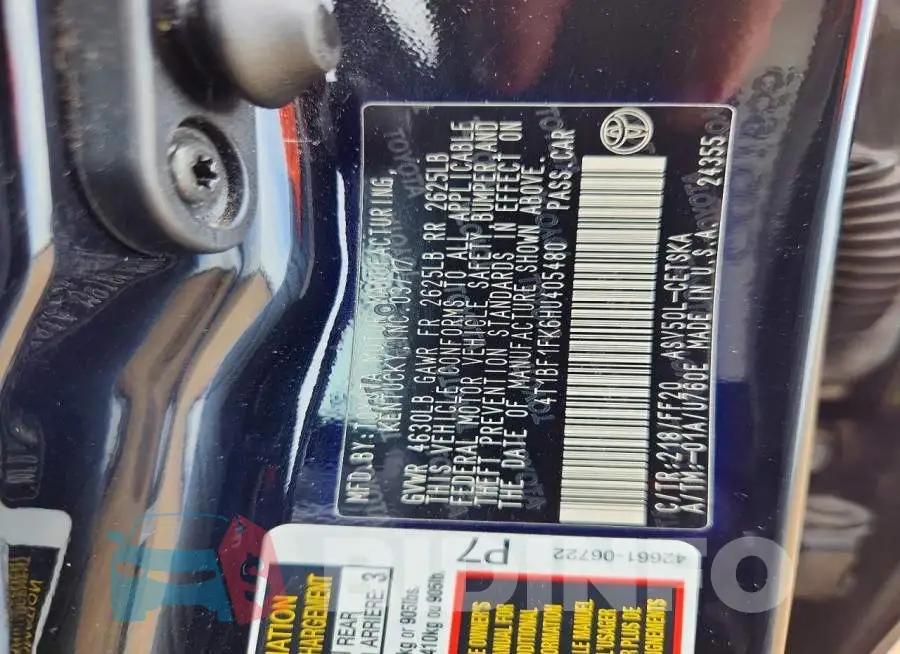 4T1BF1FK6HU405480 Photo# 12