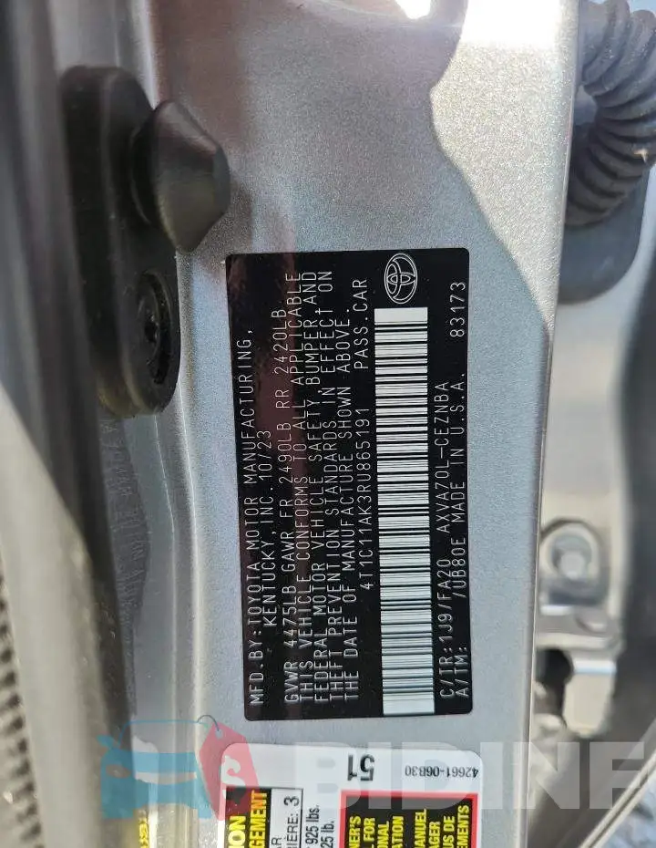 4T1C11AK3RU865191 Photo# 12