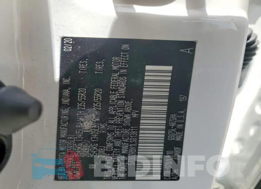 5TDDZRBH1LS013811 Photo# 13
