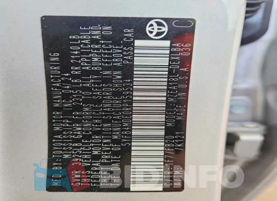 5YFB4MDE0RP159534 Photo# 13