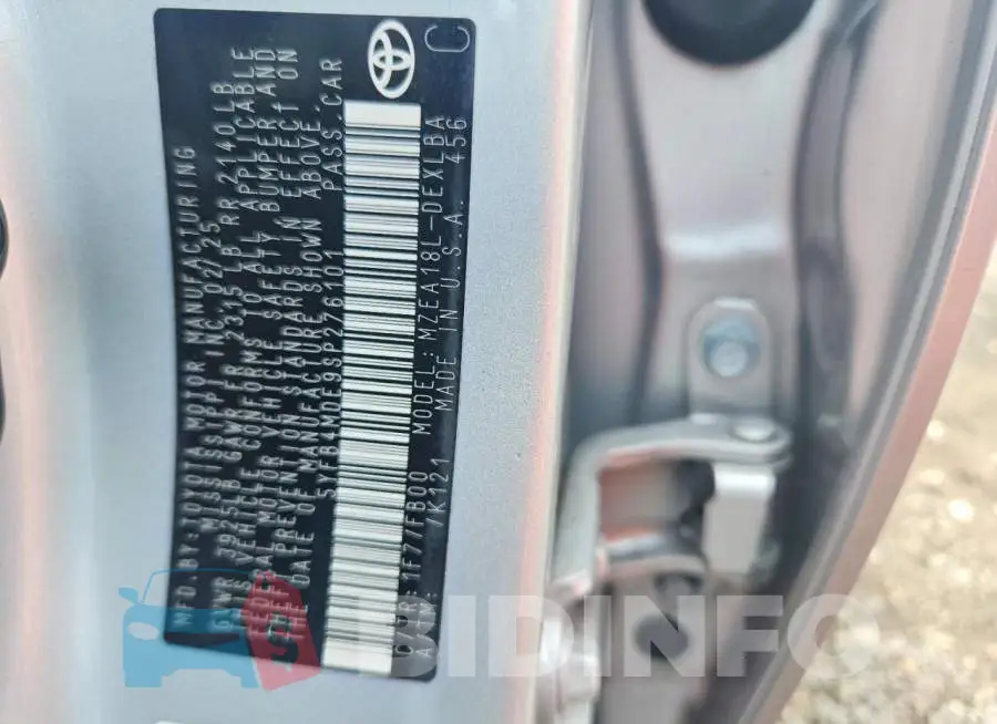 5YFB4MDE9SP276101 Photo# 12