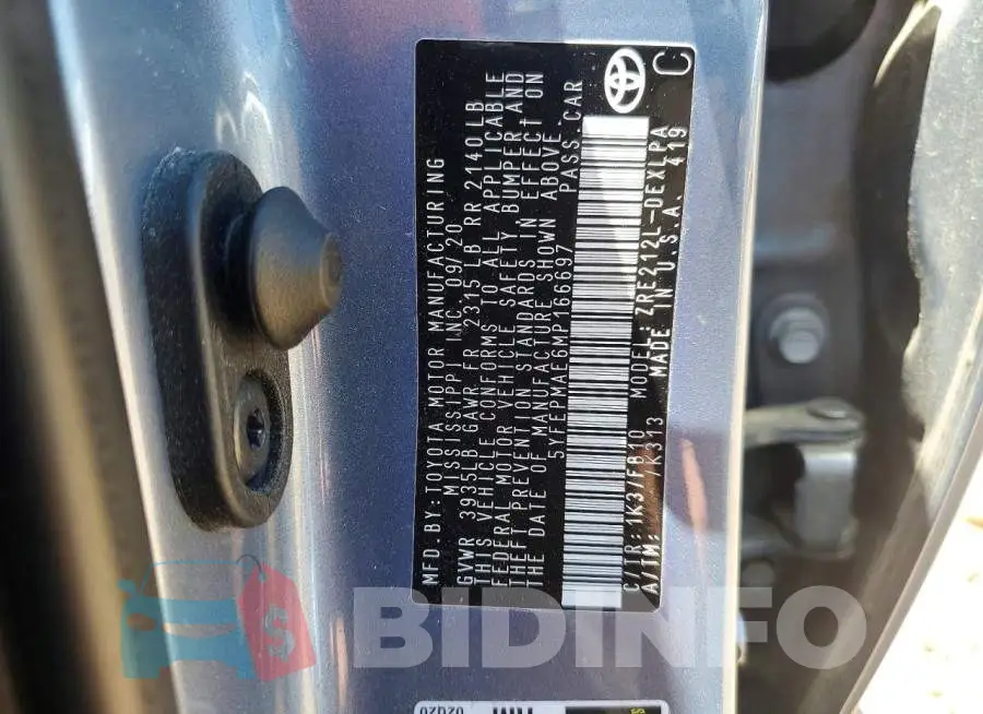 5YFEPMAE6MP166697 Photo# 12