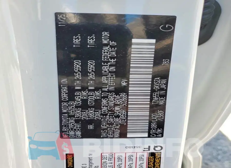 JTEVB5BR1T5028689 Photo# 13
